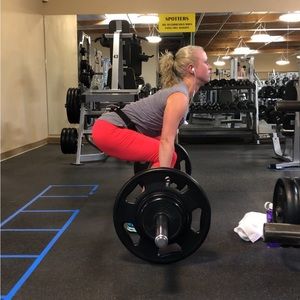 Bright orange workout leggings